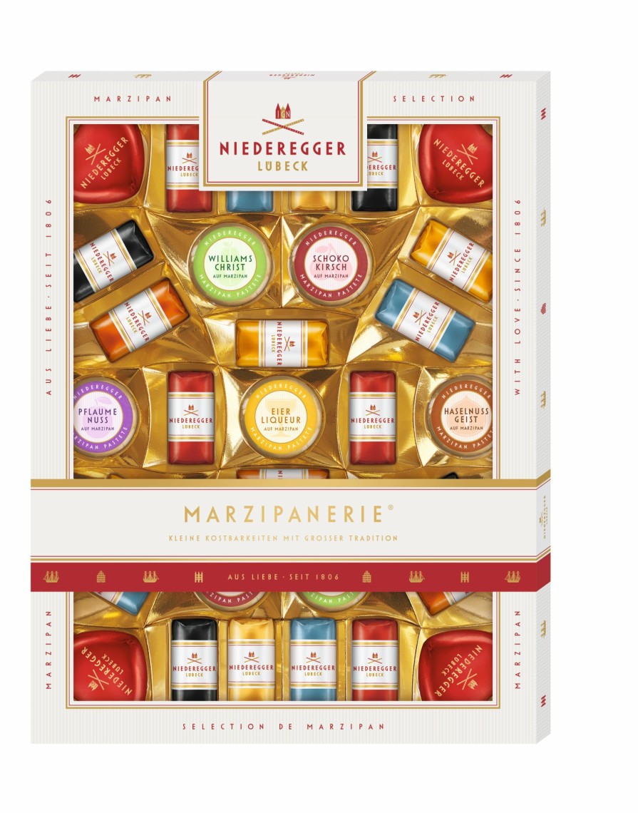 Prasente Niederegger | Marzipanerie® 398G Mit Weihnachtsschuber