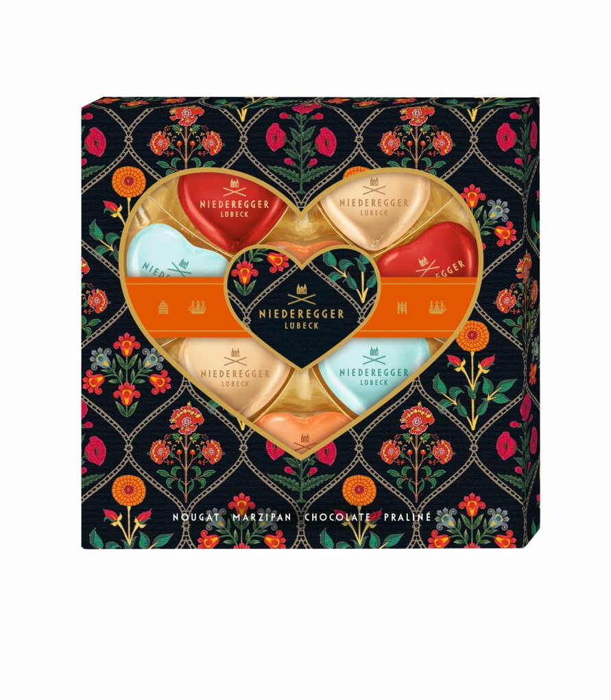 Marzipan Niederegger | Meisterselektion Herzen Dark 125G