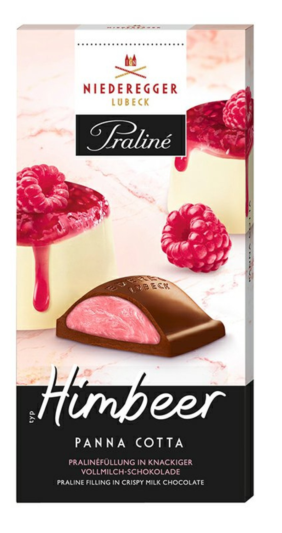 Praline Niederegger | Praline Tafel Typ Himbeer Panna Cotta